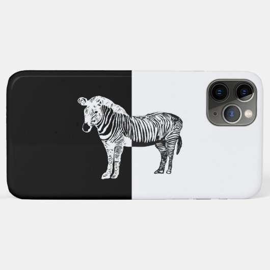 白黒ゼブラケースメイトiPhoneケース Case-Mate iPhoneケース (裏面(横))