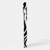 白黒ゼブラストライプアニマルプリント電話ケース iPhoneケース (左側面)