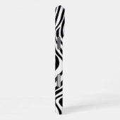 白黒ゼブラストライプアニマルプリント電話ケース iPhoneケース (右側面)