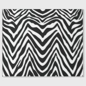 白黒ゼブラストライプアニマルプリント ラッピングペーパー (フラット)