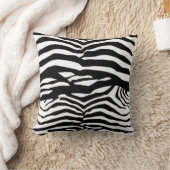 白黒ゼブラストライプクッション クッション (ブランケット)