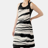 白黒ゼブラストライプシェフクラフト エプロン (インサイチュ)