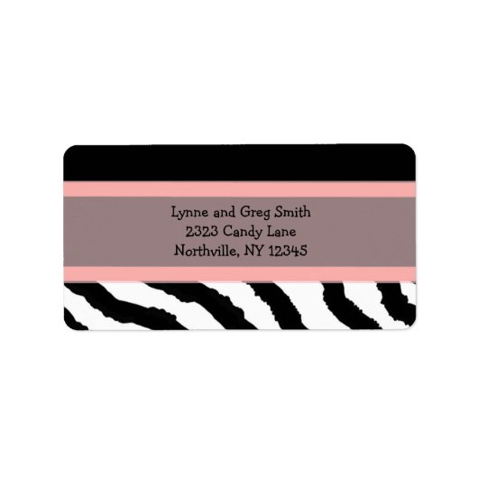 白黒ゼブラストライプ ラベル (正面)
