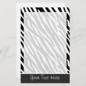 白黒ゼブラストライプ 便箋 (正面/裏面)
