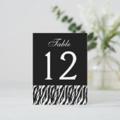 白黒ゼブラテーブル番号組12の一部 ポストカード (スタンド正面)