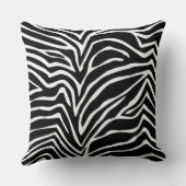 白黒ゼブラデザイン枕 クッション (裏面)