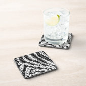 白黒ゼブラバイナリコード コースター (右側)