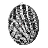 白黒ゼブラバイナリコード ダーツボード (正面右)