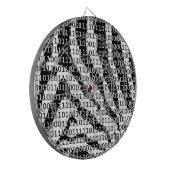 白黒ゼブラバイナリコード ダーツボード (正面左)