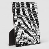 白黒ゼブラバイナリコード フォトプラーク (側面)