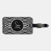白黒ゼブラパターンカスタマイズ ラゲッジタグ (裏面横)