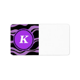 白黒ゼブラパターンモノグラム ラベル