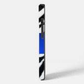 白黒ゼブラファーサファイアブルージェムモノグラム。 Case-Mate iPhoneケース (裏面 / 左)