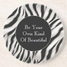 白黒ゼブラプリント動物サファリ コースター