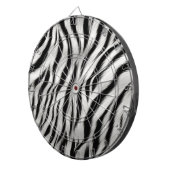 白黒ゼブラプリント動物サファリ ダーツボード (正面右)
