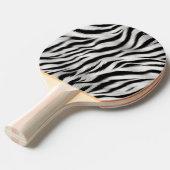 白黒ゼブラプリント動物サファリ 卓球ラケット (正面アングル)
