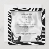 白黒ゼブラマスカレードボールパーティー2 招待状 (裏面)