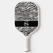 白黒ゼブラ動物模様イニシャルモノグラム