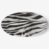 白黒ゼブラ動物 ペーパープレート (アングル)