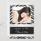 白黒ゼブラ卒業パーティー 招待状 (正面)