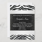 白黒ゼブラ卒業パーティー 招待状 (裏面)