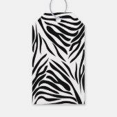 白黒ゼブラ印刷とホットピンクありがとう ギフトタグ (裏面)