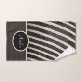 白黒ゼブラ印刷タオル バスタオルセット (ハンドタオル)