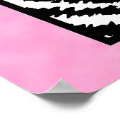 白黒ゼブラ印刷パターン。 ポスター (角)