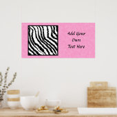 白黒ゼブラ印刷パターン。 ポスター (キッチン)