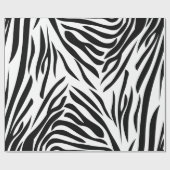 白黒ゼブラ印刷パターン ラッピングペーパー (フラット)