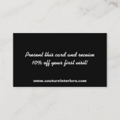 白黒ゼブラ印刷パーソナライズ名刺 名刺 (裏面)