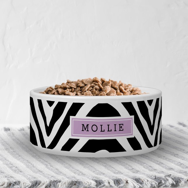 白黒ゼブラ印刷モノグラム ボウル (クリエイターアップロード済み)