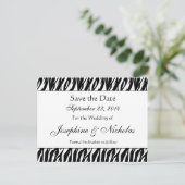 白黒ゼブラ印刷日付のはがきを保存 案内ポストカード (スタンド正面)