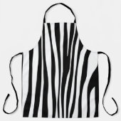 白黒ゼブラ印刷 エプロン (正面)