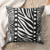 白黒ゼブラ印刷 クッション (ブランケット)