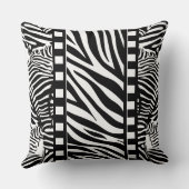 白黒ゼブラ印刷 クッション (裏面)