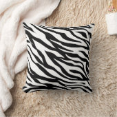 白黒ゼブラ印刷 クッション (ブランケット)