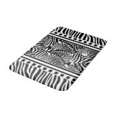 白黒ゼブラ印刷 バスマット (アングル)