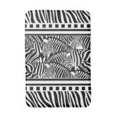 白黒ゼブラ印刷 バスマット (正面縦)