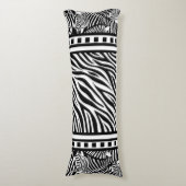 白黒ゼブラ印刷 ボディピロー (正面縦)