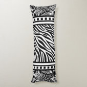 白黒ゼブラ印刷 ボディピロー (裏面 (縦))