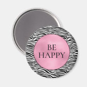 白黒ゼブラ印刷 マグネット (正面/裏面)