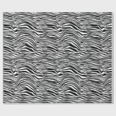 白黒ゼブラ印刷 ラッピングペーパー (フラット)