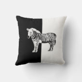 白黒ゼブラ枕 クッション (裏面)