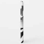 白黒ゼブラ毛皮グレー宝石モノグラム Case-Mate iPhoneケース (裏面/左)
