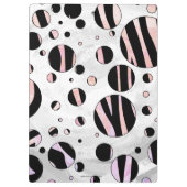 白黒ゼブラ水玉模様 クリップボード (裏面)