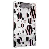 白黒ゼブラ水玉模様 クリップボード (右)