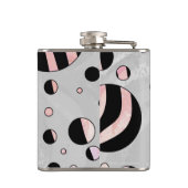 白黒ゼブラ水玉模様 フラスク (裏面)