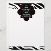 白黒ゼブラ活字文房具 レターヘッド (正面/裏面)