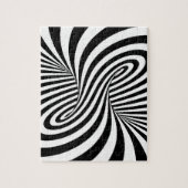 白黒ゼブラ渦巻き模様の光学的錯覚 ジグソーパズル (縦)